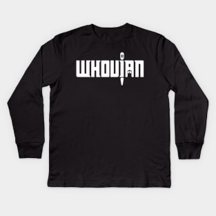 Whovian Black Kids Long Sleeve T-Shirt